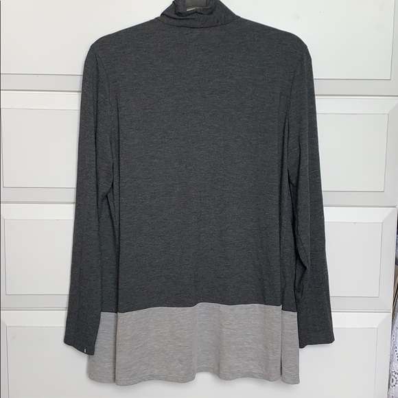 Dark Gray cardigan with a light gray border. - Picture 2 of 3